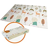 Los mejores  - Alfombrilla de juegos para bebé- plegable- antideslizante- extragrande- reversible- impermeable- portátil- de doble cara…